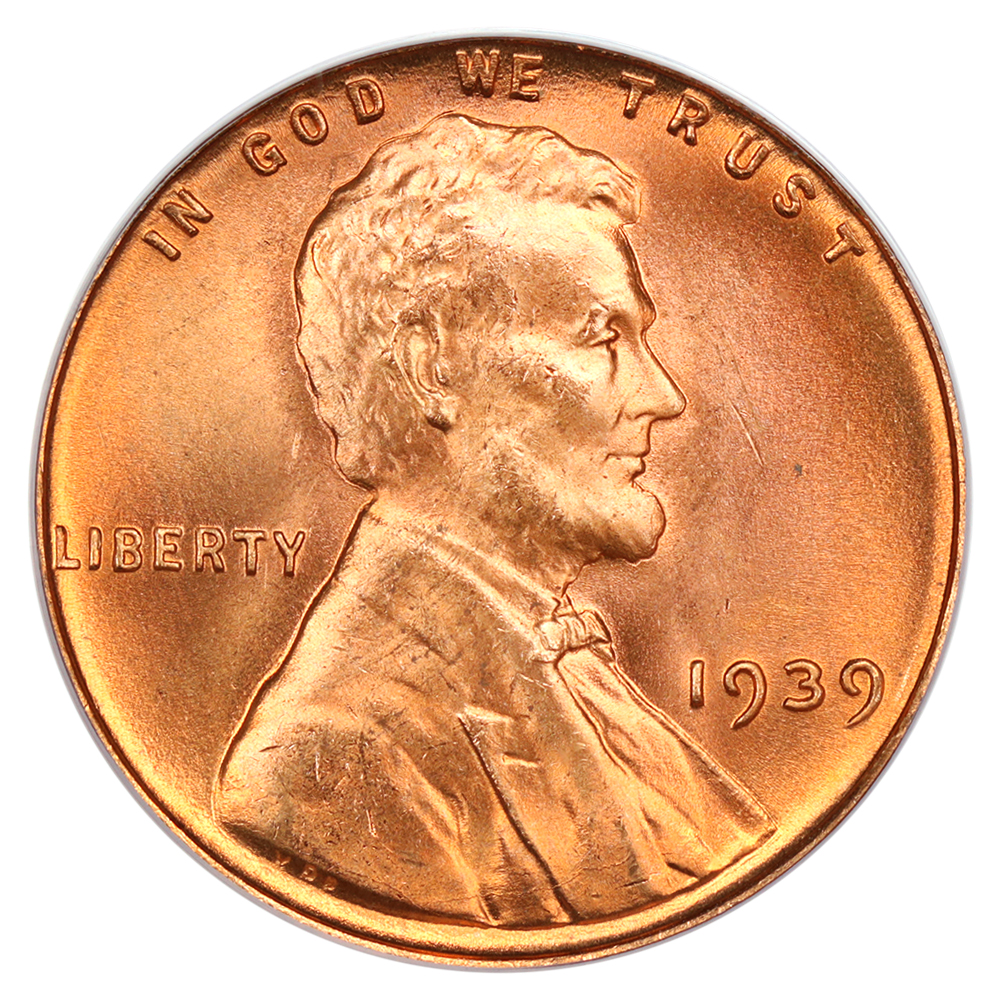 1939 1c PCGS MS66 RD