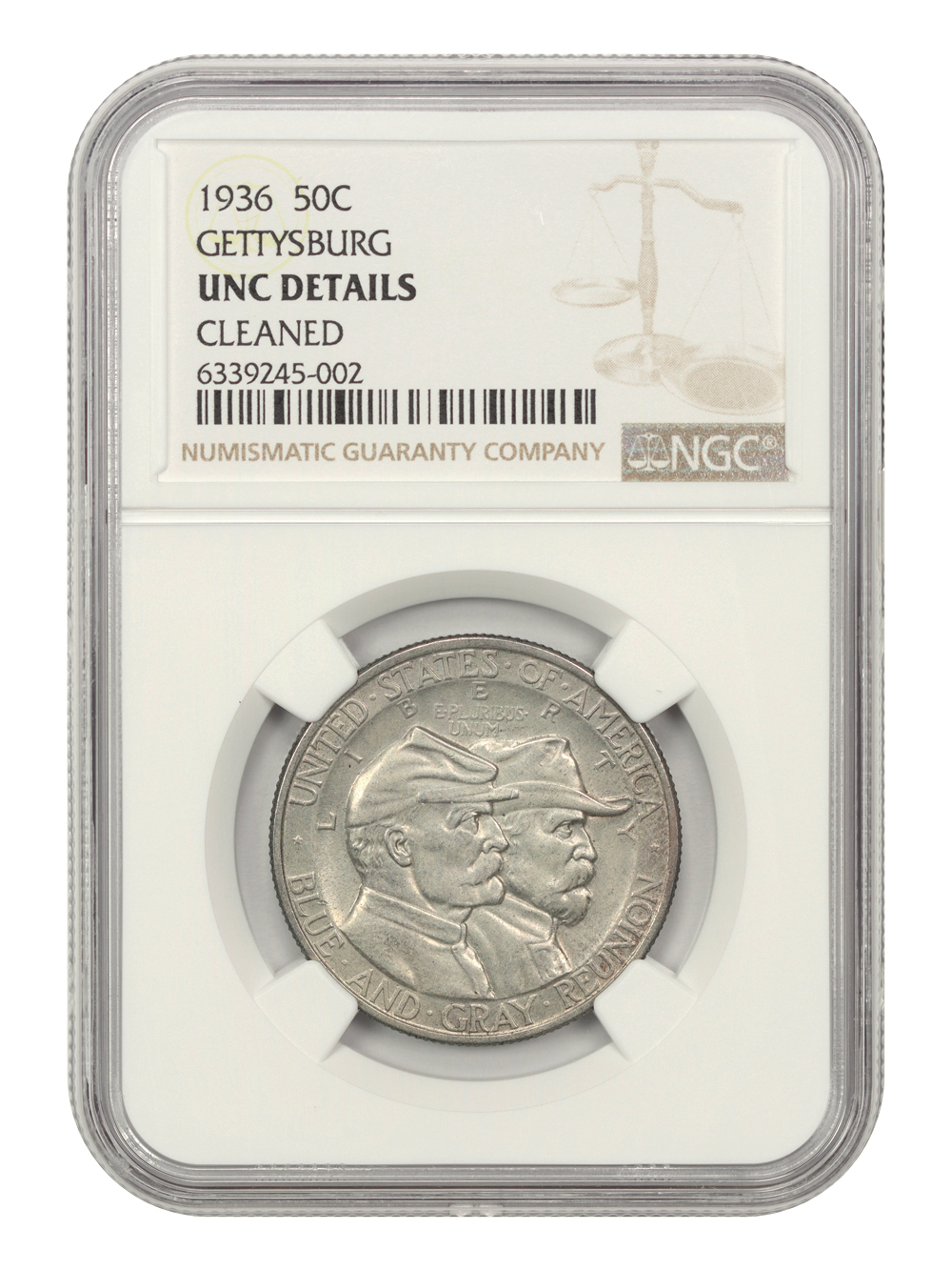 1936 50c Gettysburg XF45 CAC thumbnail 15