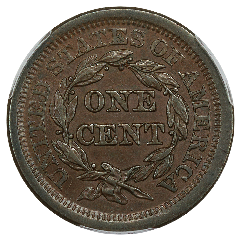 image for: 1843 1c PCGS AU55 (Petite Head  Large Letters  N-4)