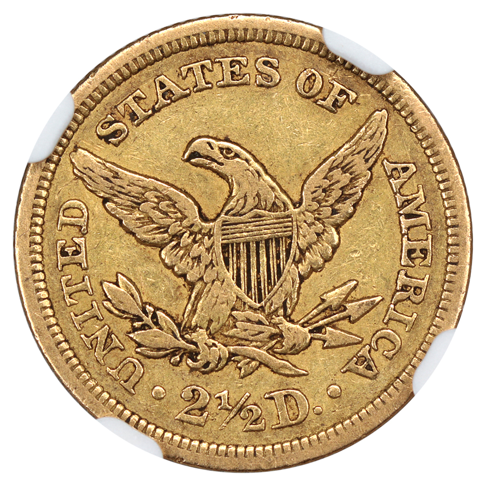 image for: 1842 $2 1/2 NGC AU53