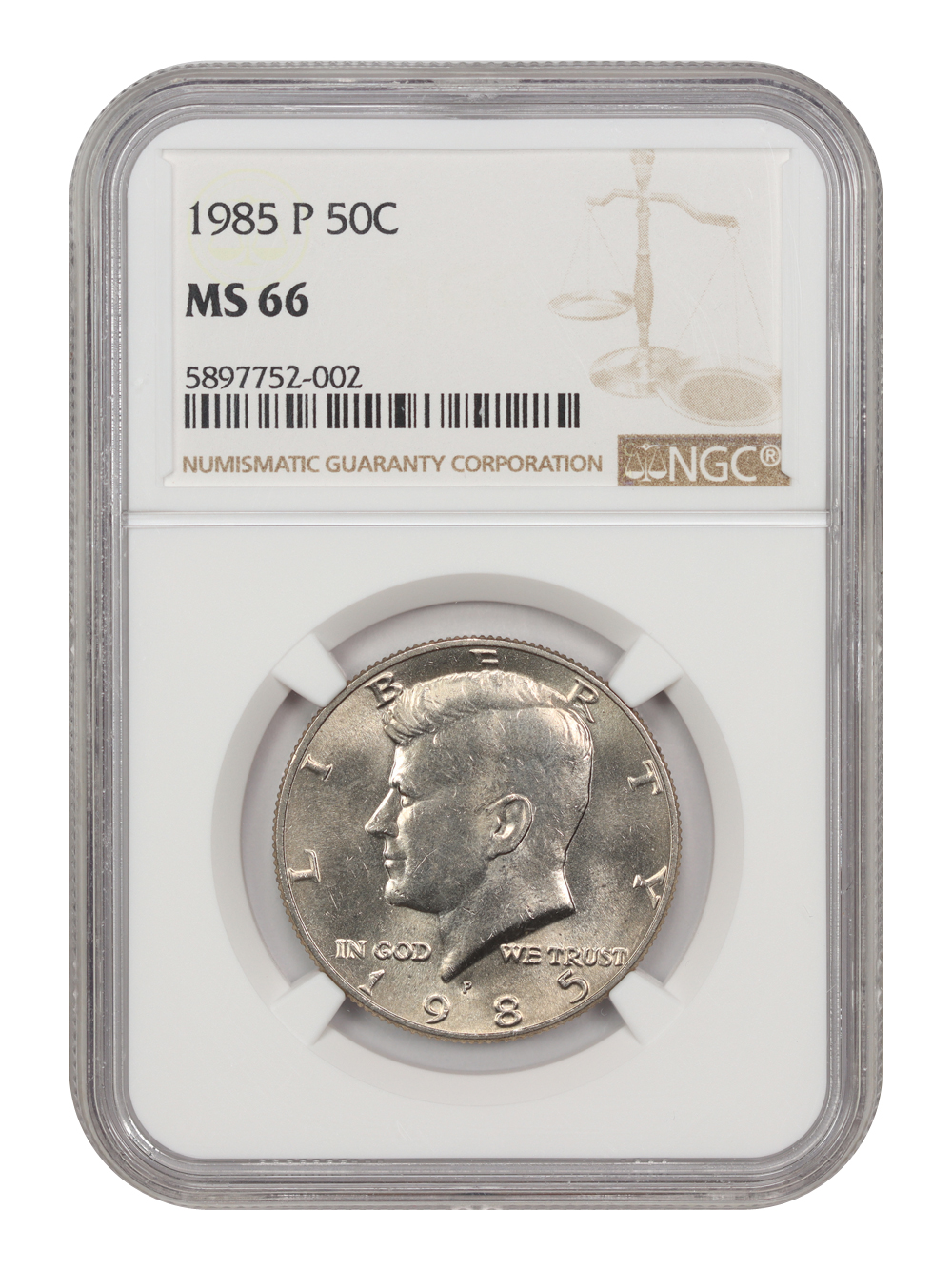 image for: 1985-P 50c NGC MS66