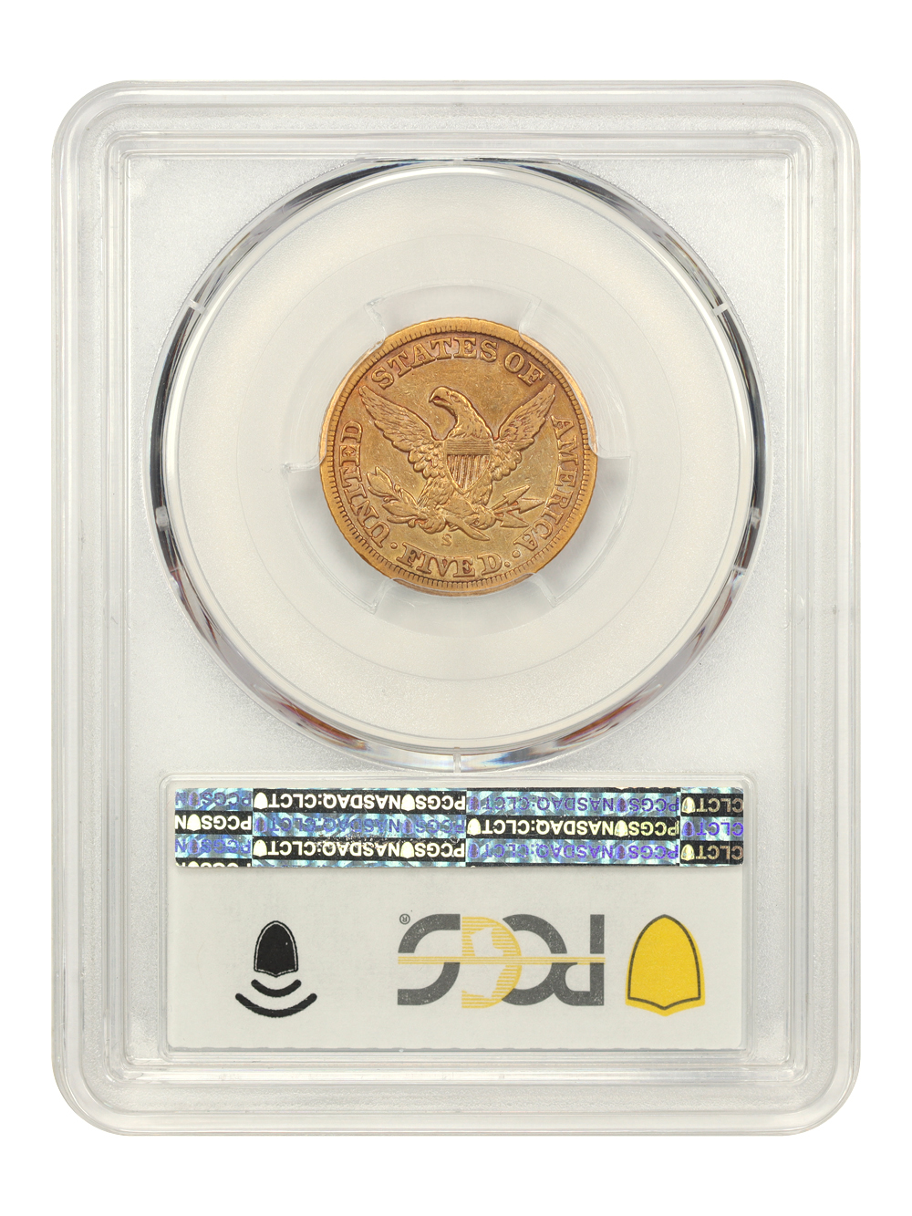 image for: 1858-S $5 PCGS VF30