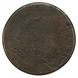 image for: 1793 Wreath 1c ANACS AG-03 Details (S-5 Countermarked)