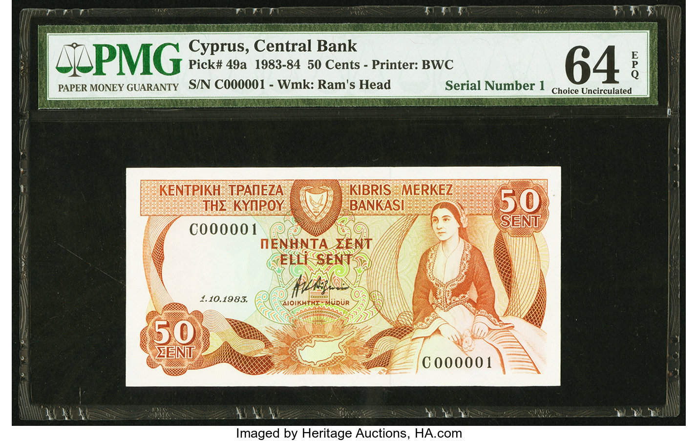 image for: Cyprus  50 cents (B309a)
