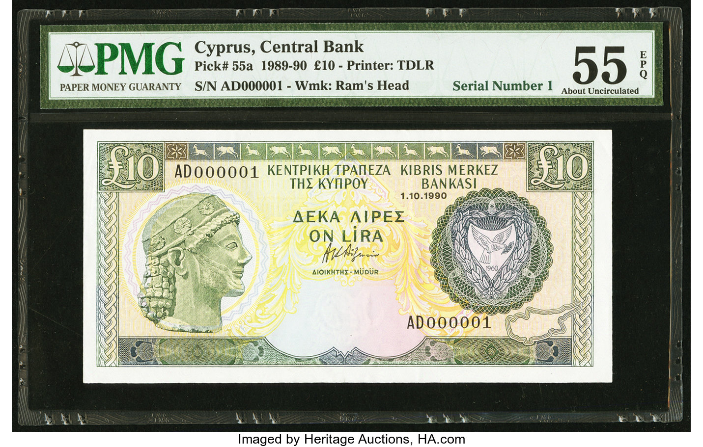 image for: Cyprus  10 pounds (B315c)