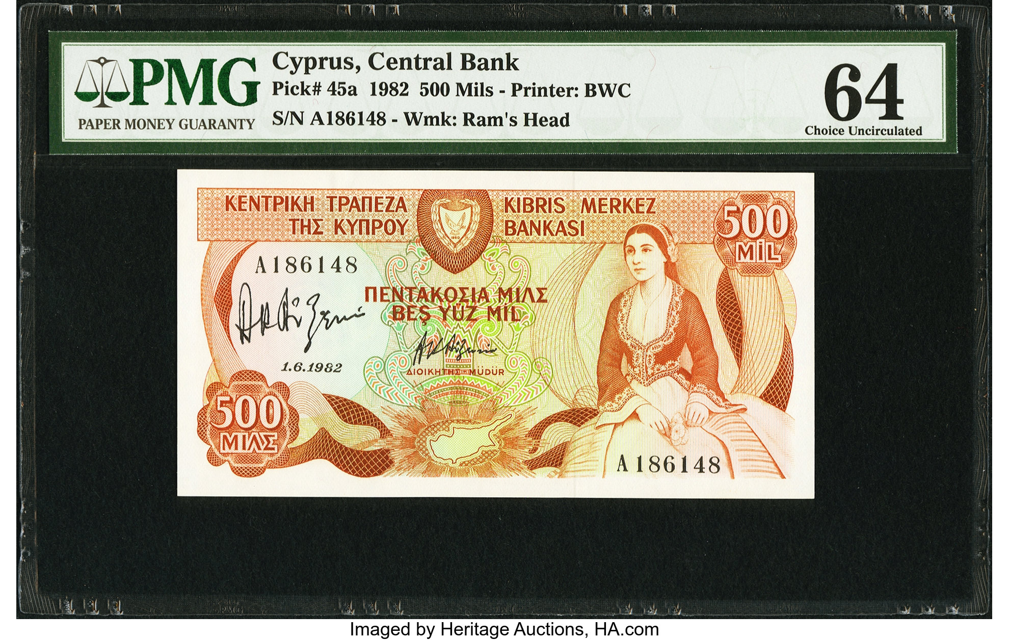 image for: Cyprus  500 mils (B305a)