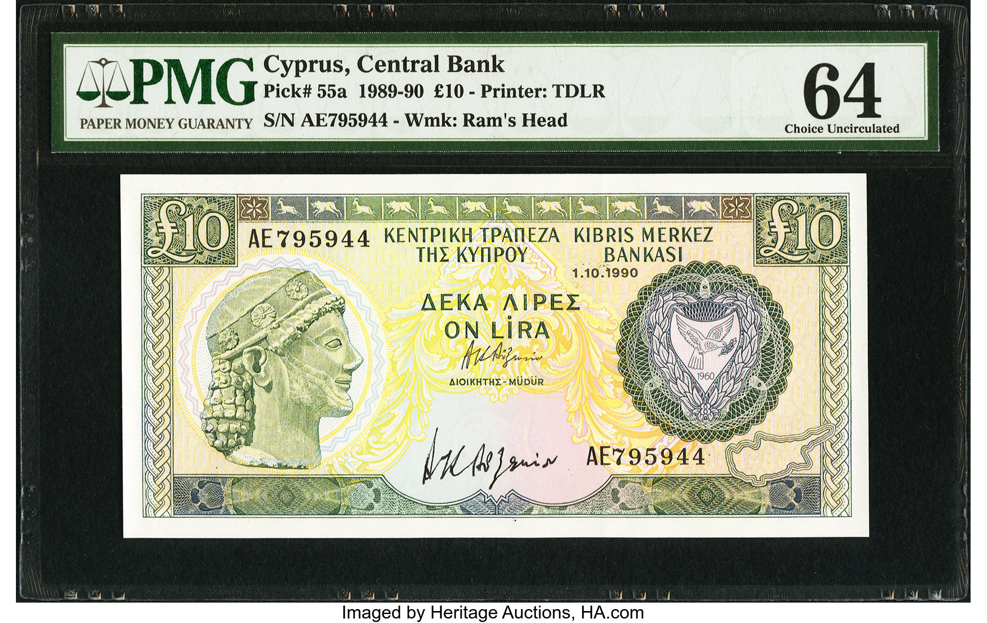 image for: Cyprus  10 pounds (B315d)