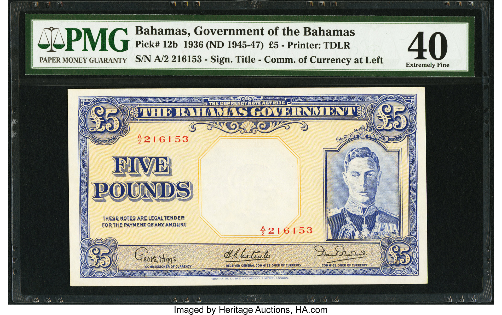 image for: Bahamas  5 pounds(B111a)