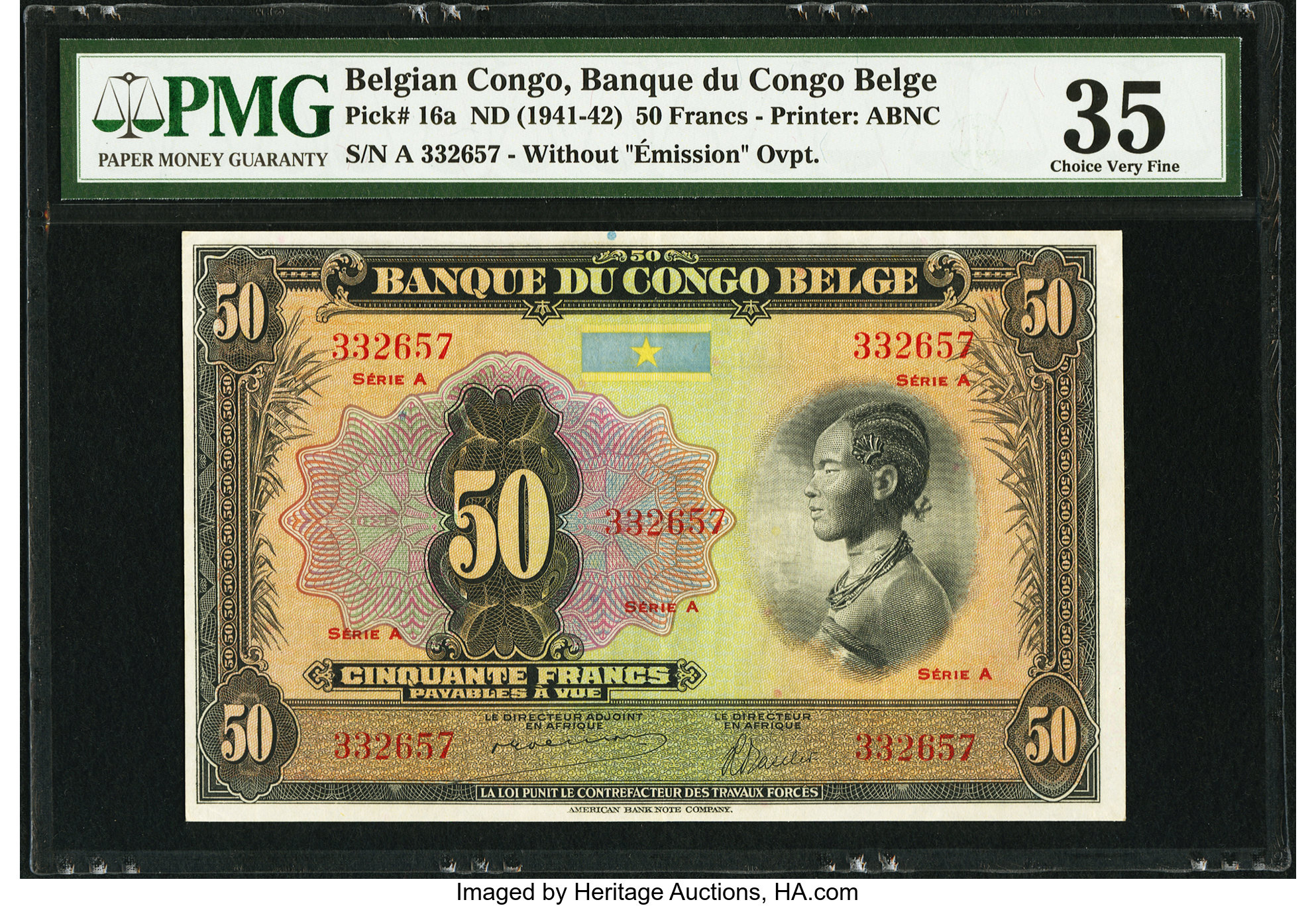 image for: Belgian Congo  50 francs(B218f)