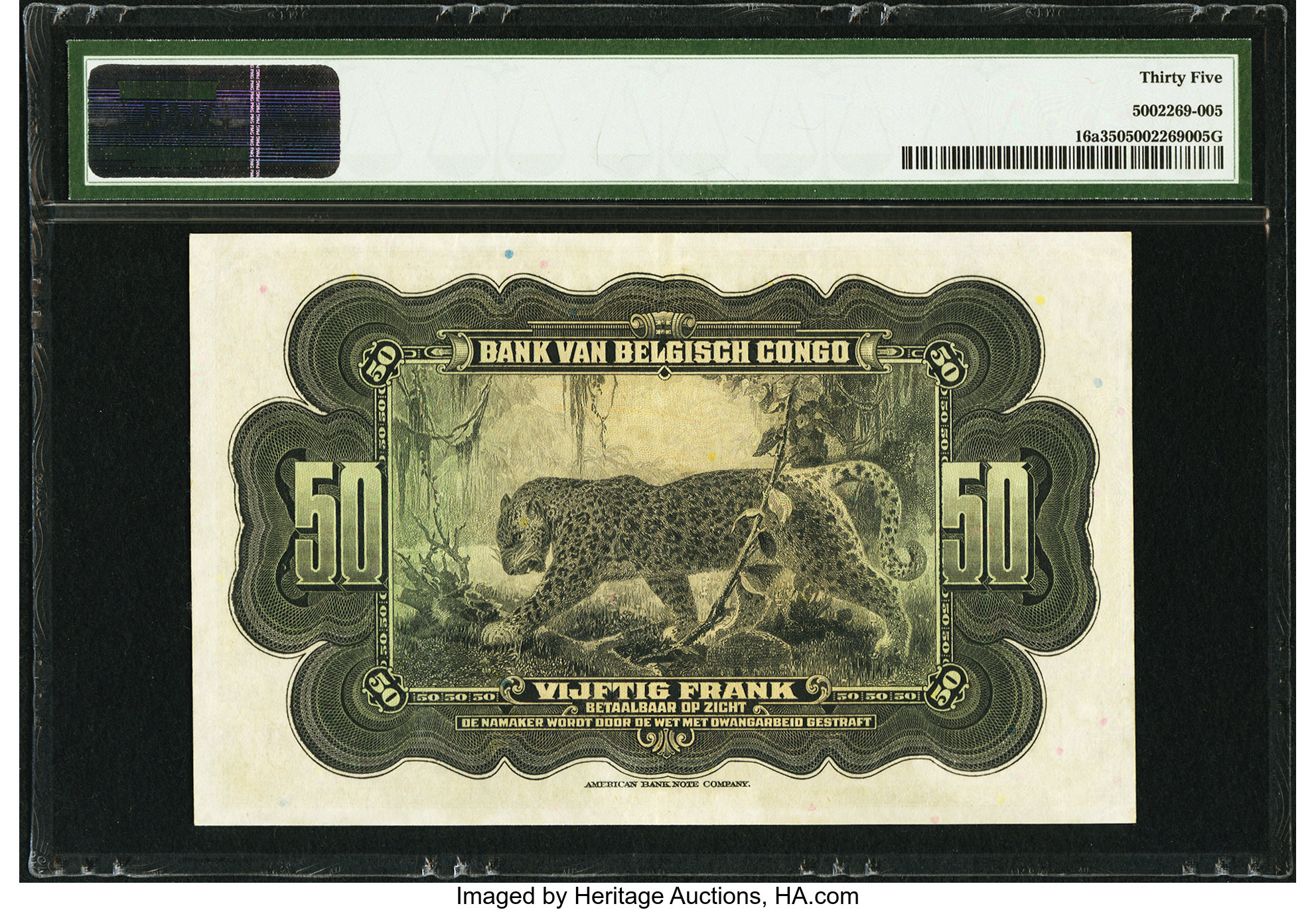 image for: Belgian Congo  50 francs(B218as2)