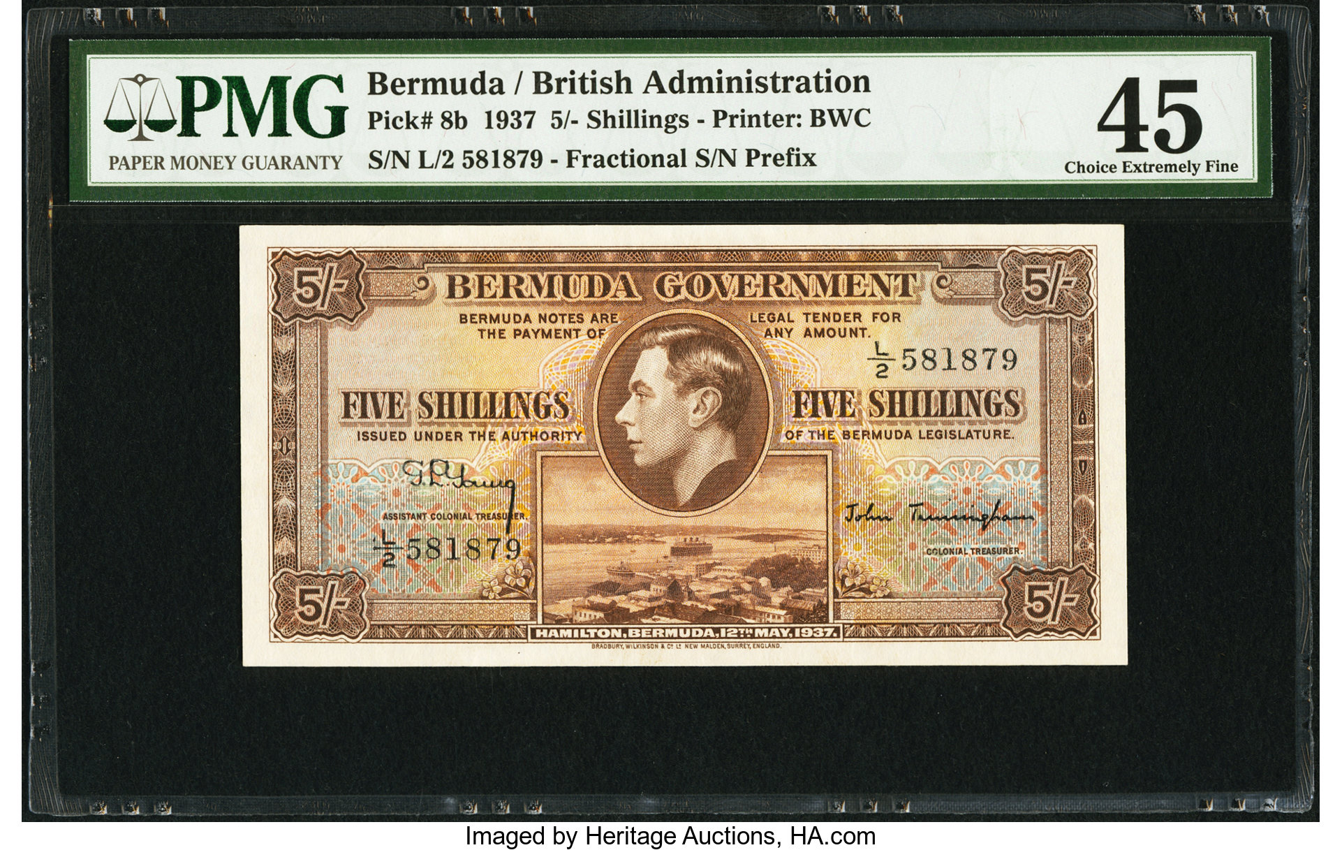 image for: Bermuda  5 shillings(B108t)