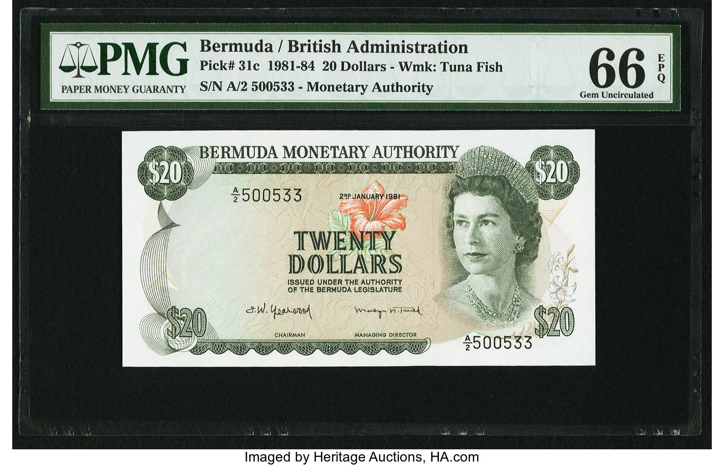 image for: Bermuda  20 dollars (B204cs1)