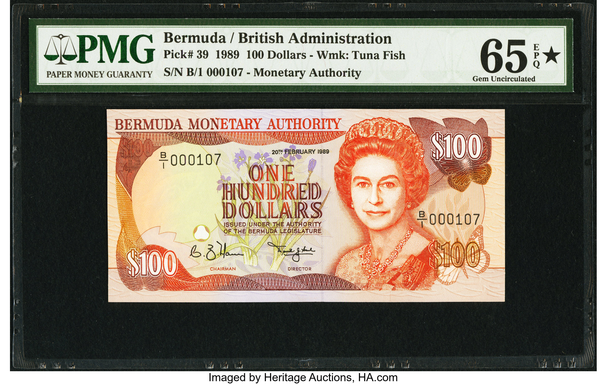 image for: Bermuda  100 dollars (B213az)