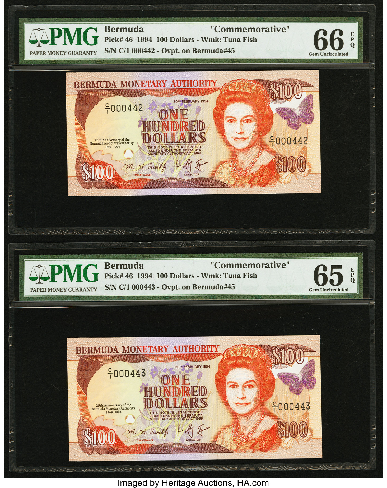 image for: Bermuda  100 dollars (B220as)