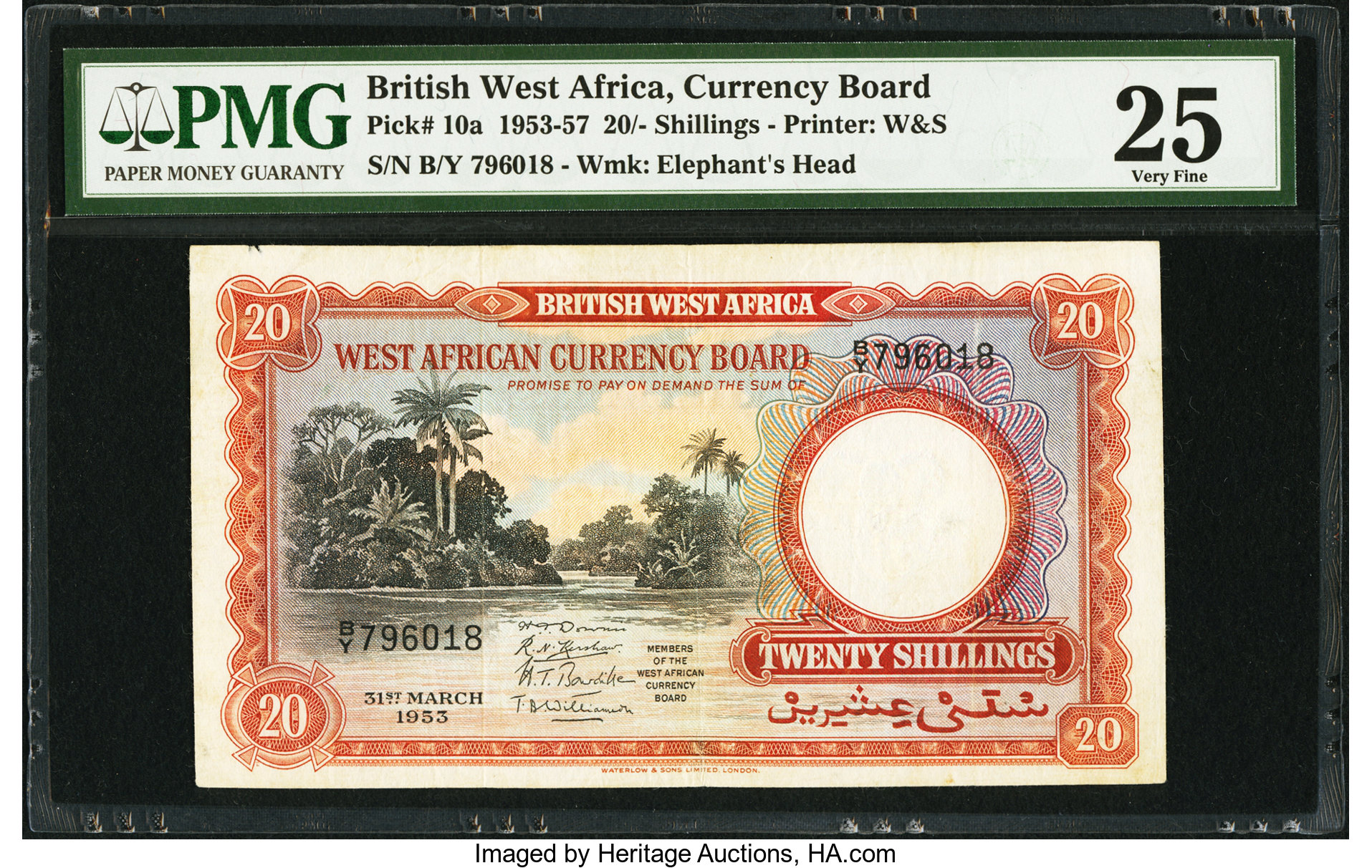 image for: British West Africa  20 shillings(B110as2)
