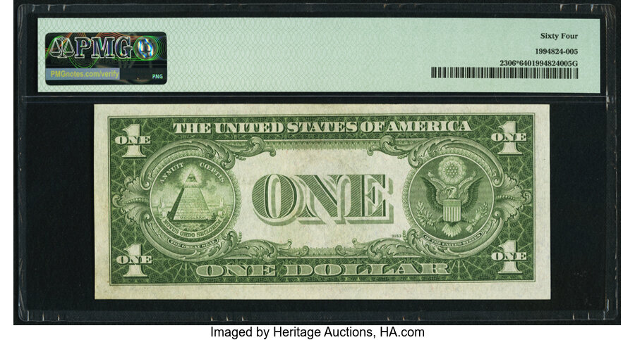 image for: Fr. 2306* $1 1935A North Africa Silver Certificate Star. PMG Choice Uncirculated 64....