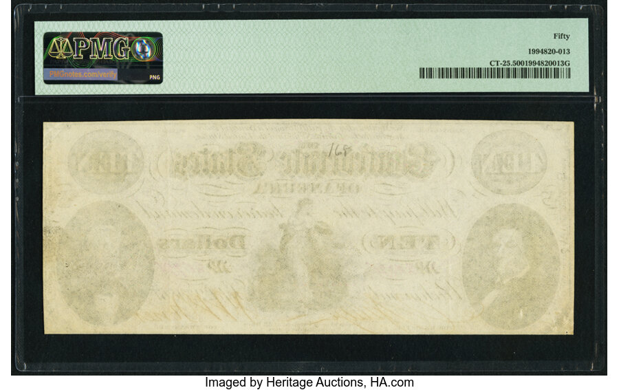 image for: CT25/168B $10 1861 Counterfeit PMG About Uncirculated 50....
