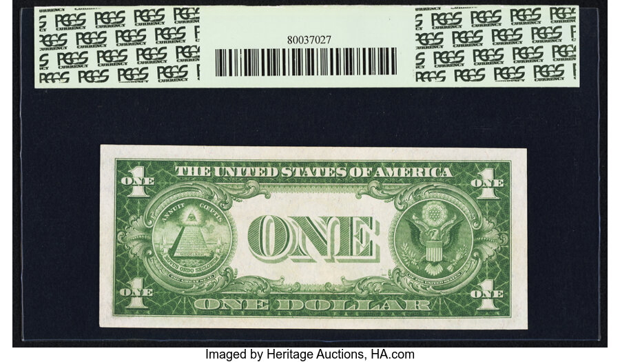 image for: Fr. 1607* $1 1935 Silver Certificate Star. PCGS Very Choice New 64PPQ....