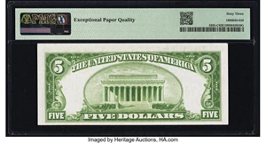 image for: Fr. 1955-C $5 1934 Federal Reserve Note. PMG Choice Uncirculated 63 EPQ....
