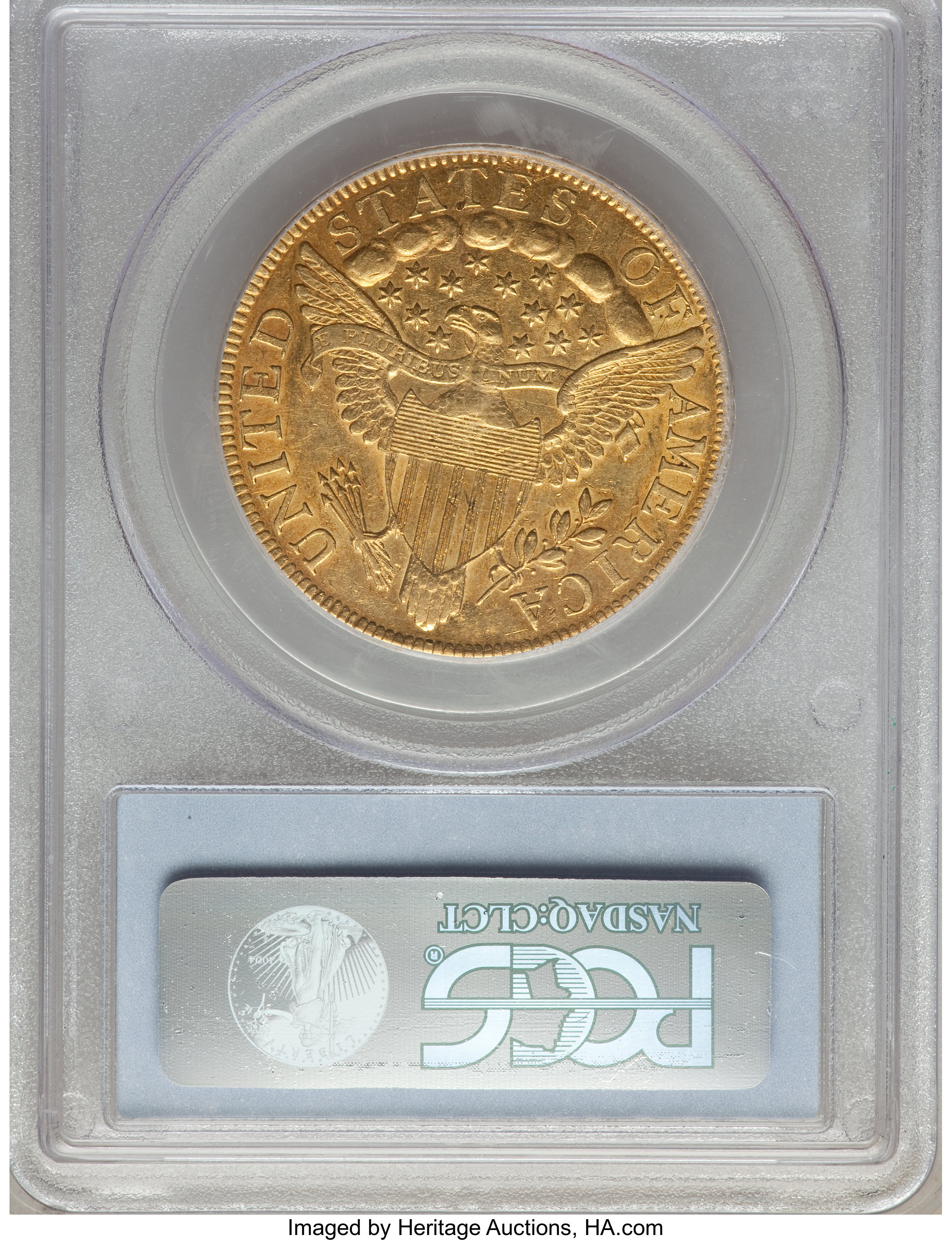 image for: 1797 $10 Large Eagle, BD-2, High R.4, AU55 PCGS. CAC....