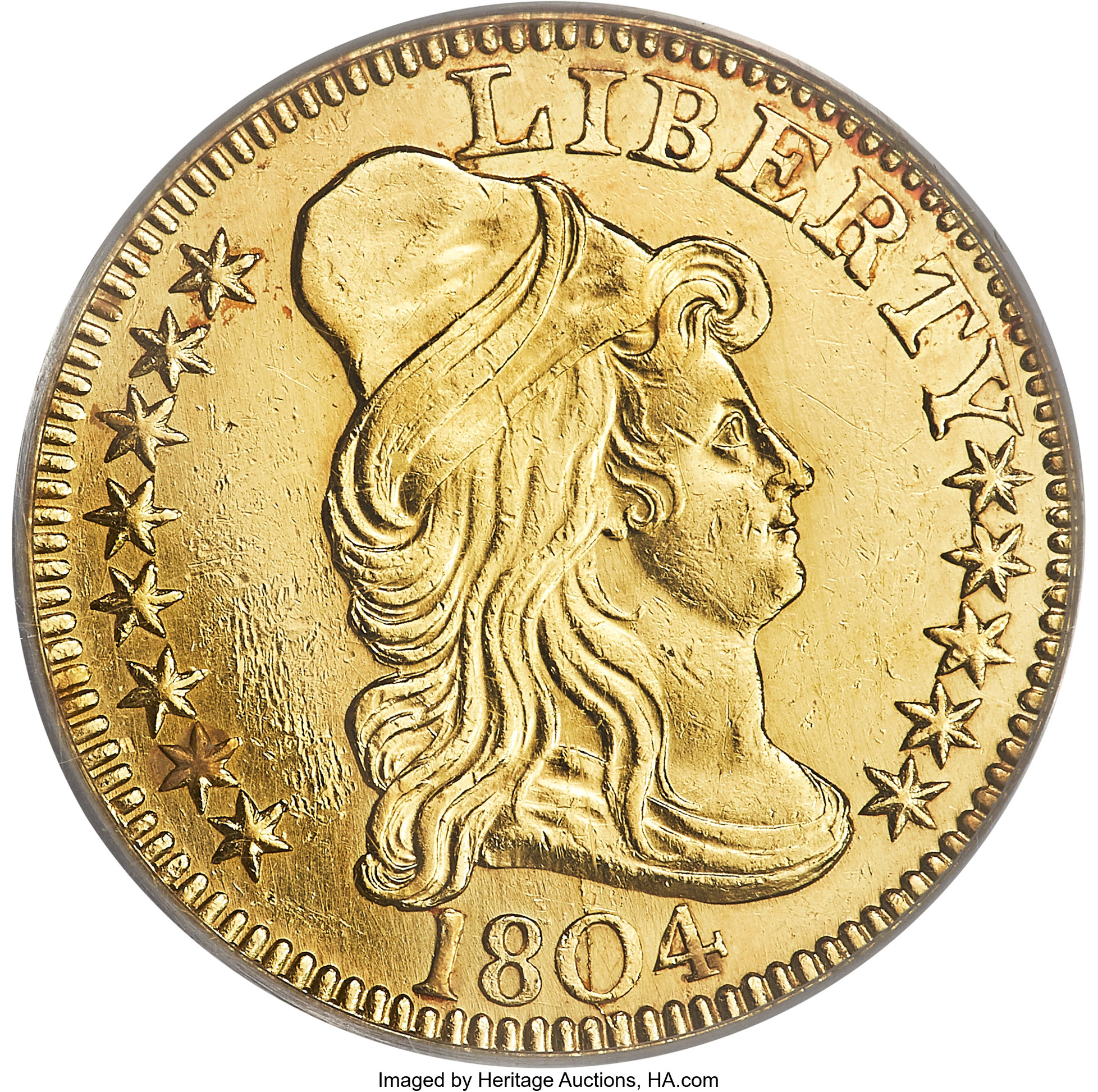 image for: 1804 $5 Small 8, BD-2, High R.4, AU50 PCGS....