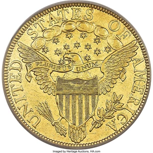 image for: 1799 $10 Small Obverse Stars, BD-8, R.5, AU53 PCGS....