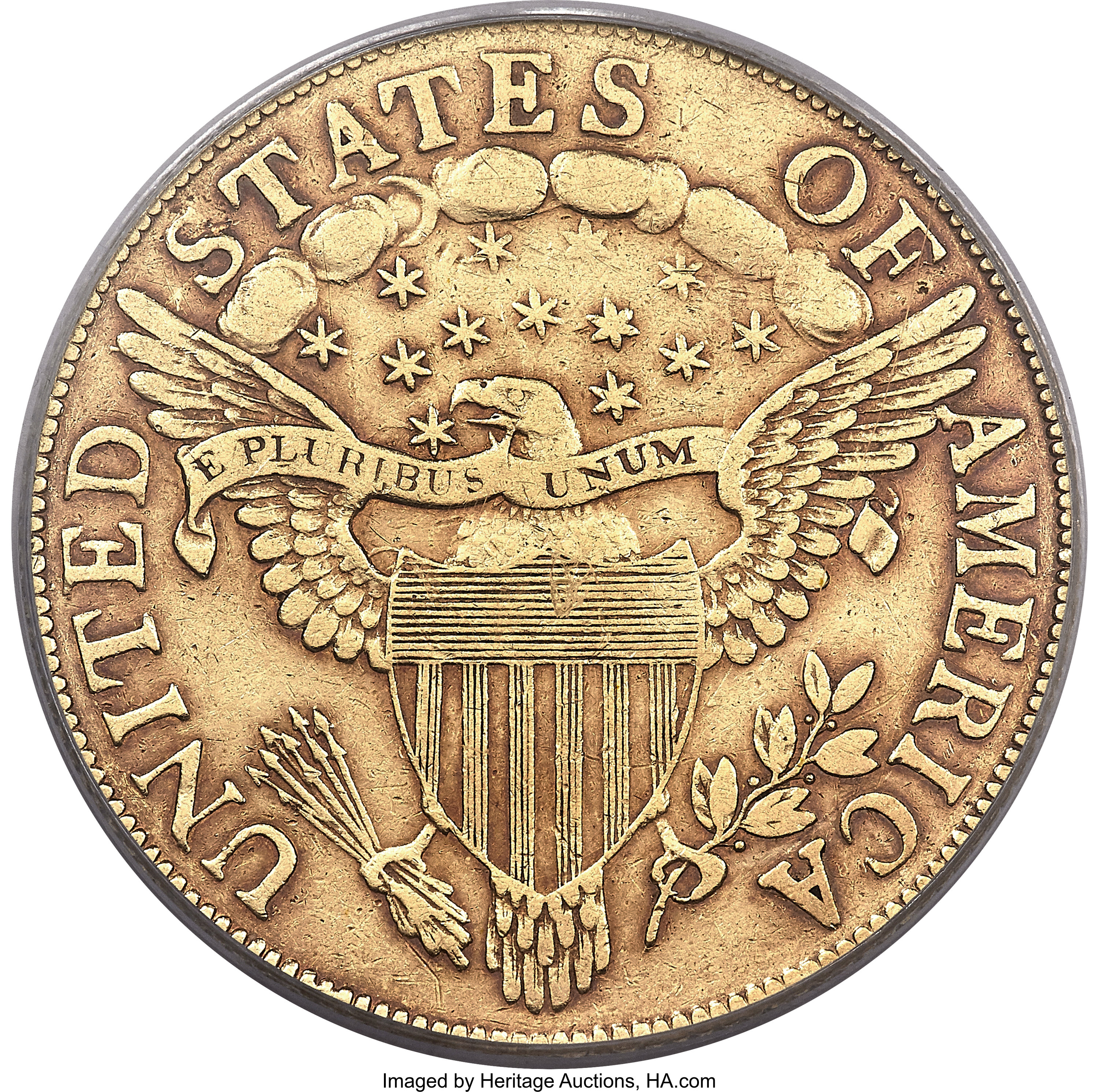 image for: 1803 $10 Small Reverse Stars, BD-3, R.4, VF30 PCGS. CAC....