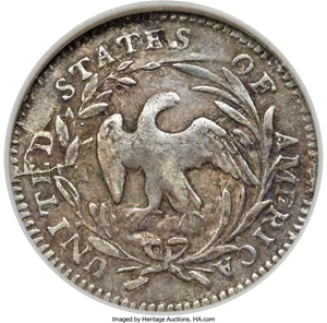 image for: 1797 H10C 16 Stars, V-4, LM-2, R.4 -- Bent -- ANACS. XF Details, Net VF30....
