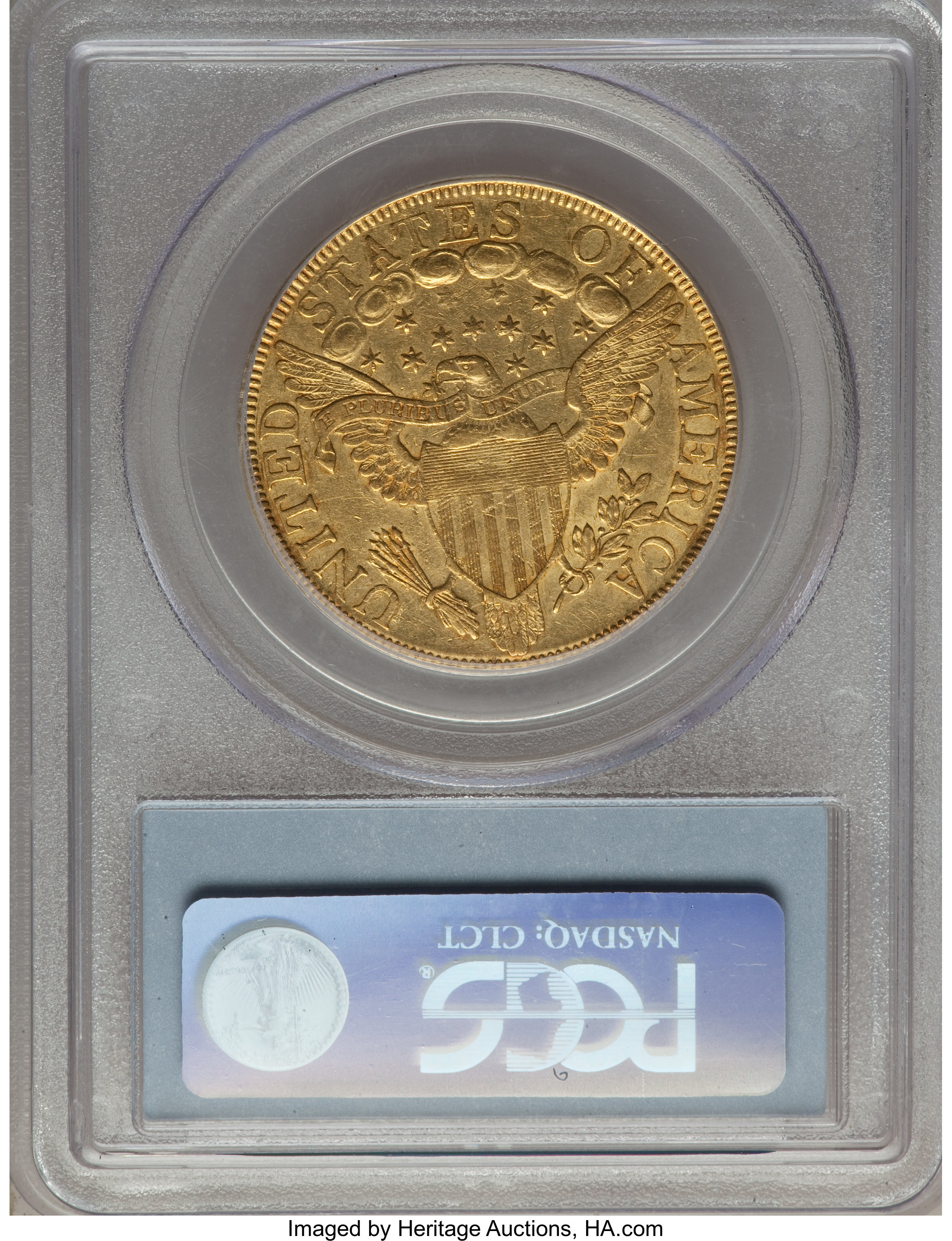 image for: 1801 $10 BD-1, R.5, AU55 PCGS....