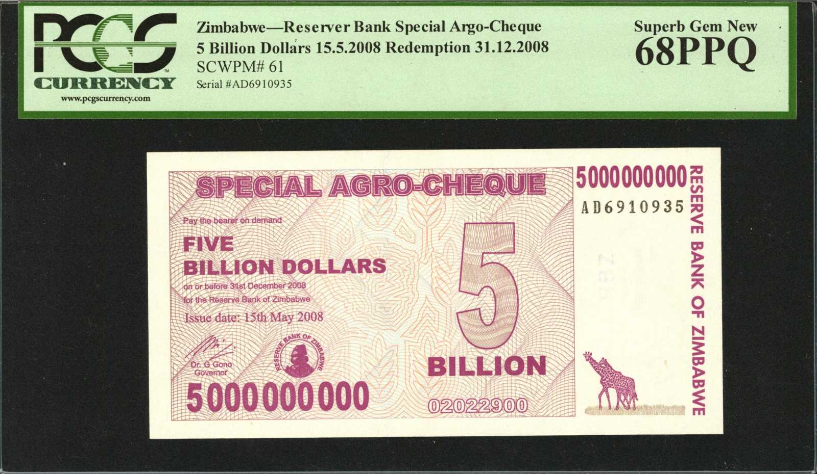 image for: Zimbabwe  2 dollars (B101bs)
