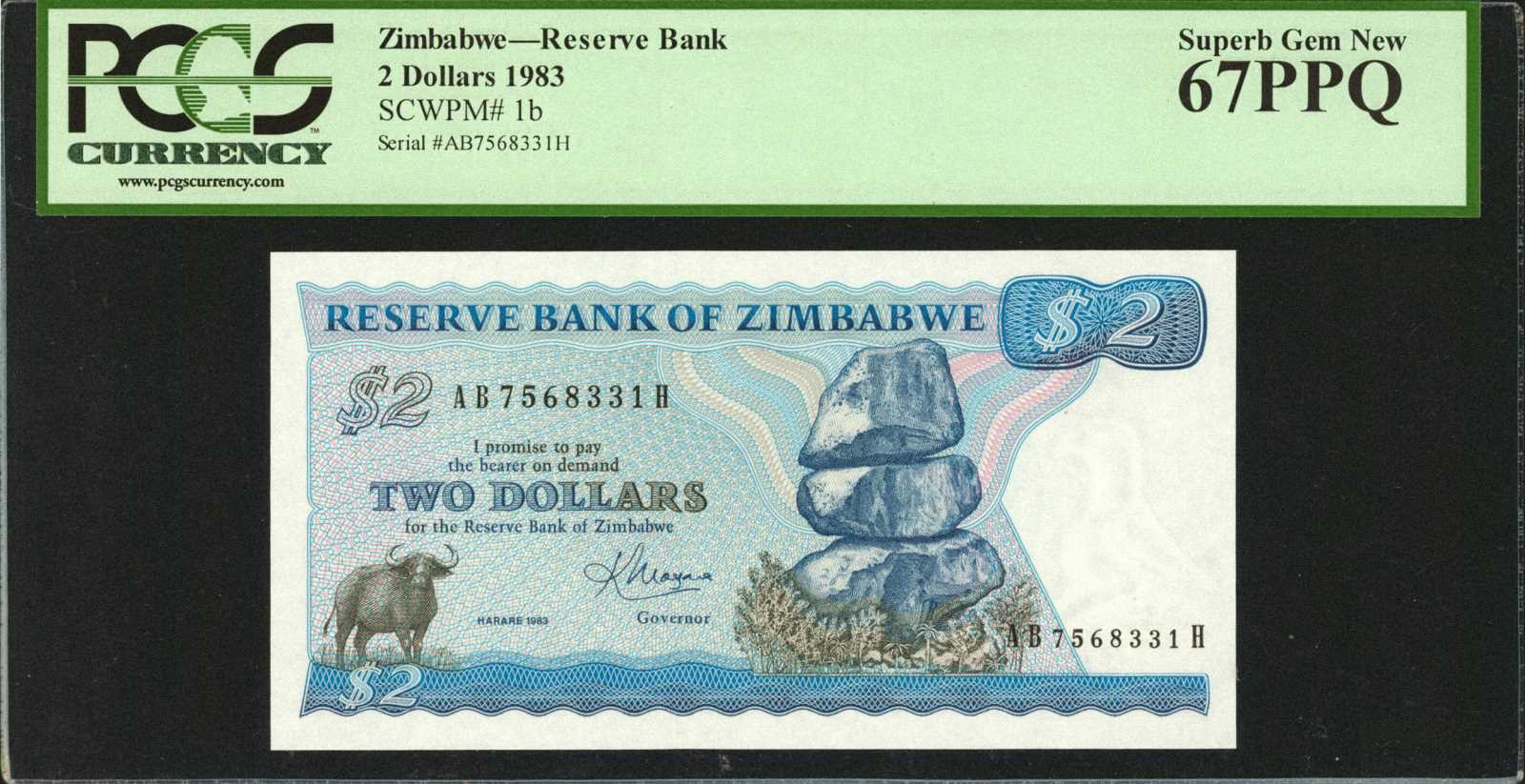 image for: Zimbabwe  2 dollars (B101bz)