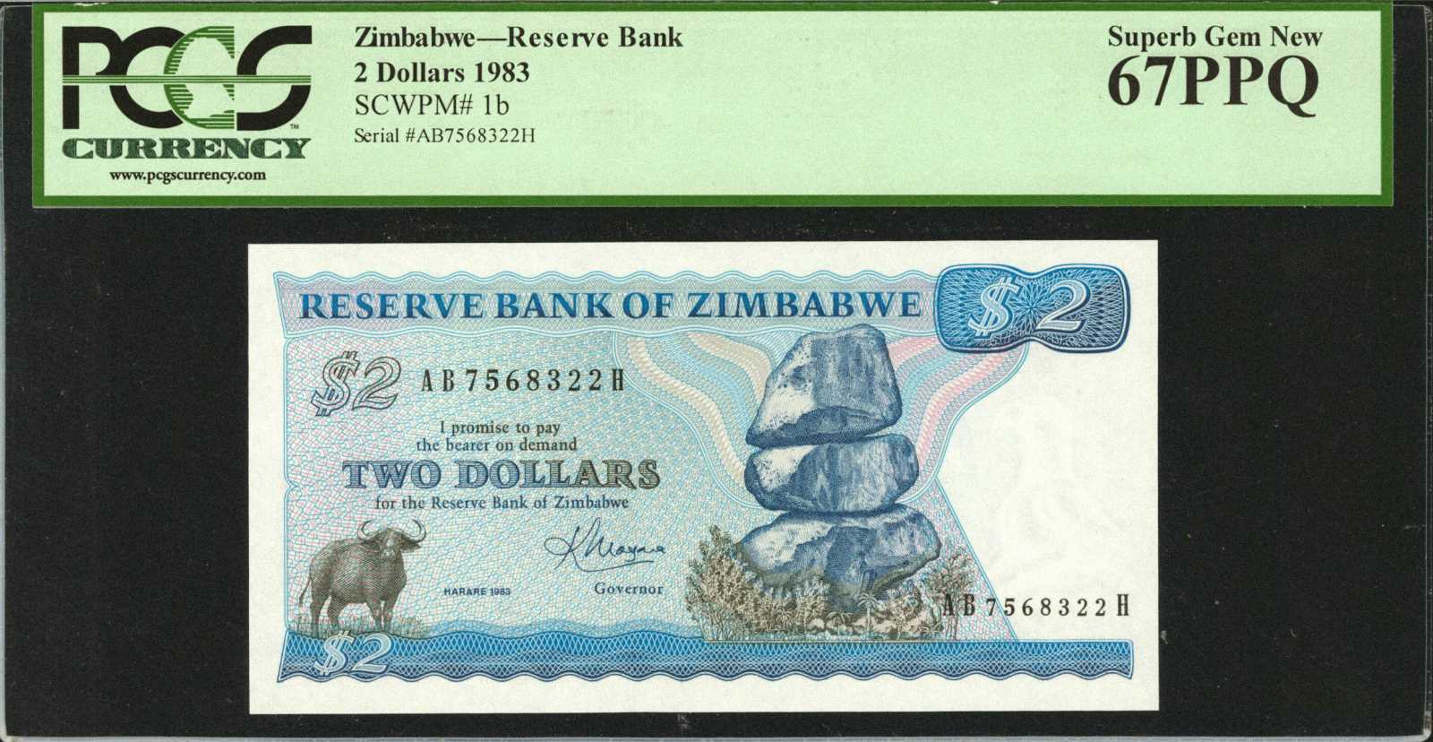 image for: Zimbabwe  2 dollars (B101az)