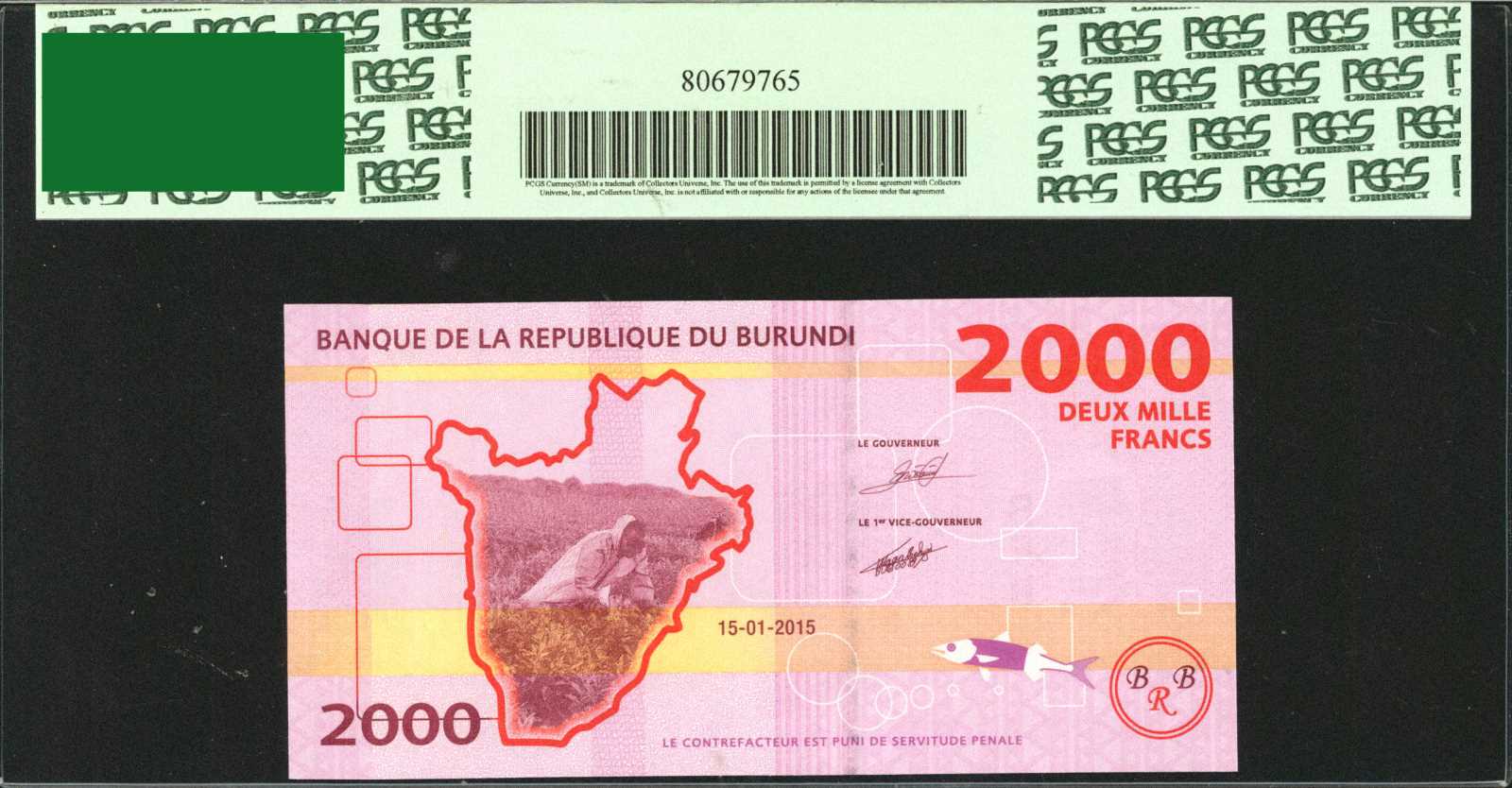 image for: Burundi  20 francs (B215az)