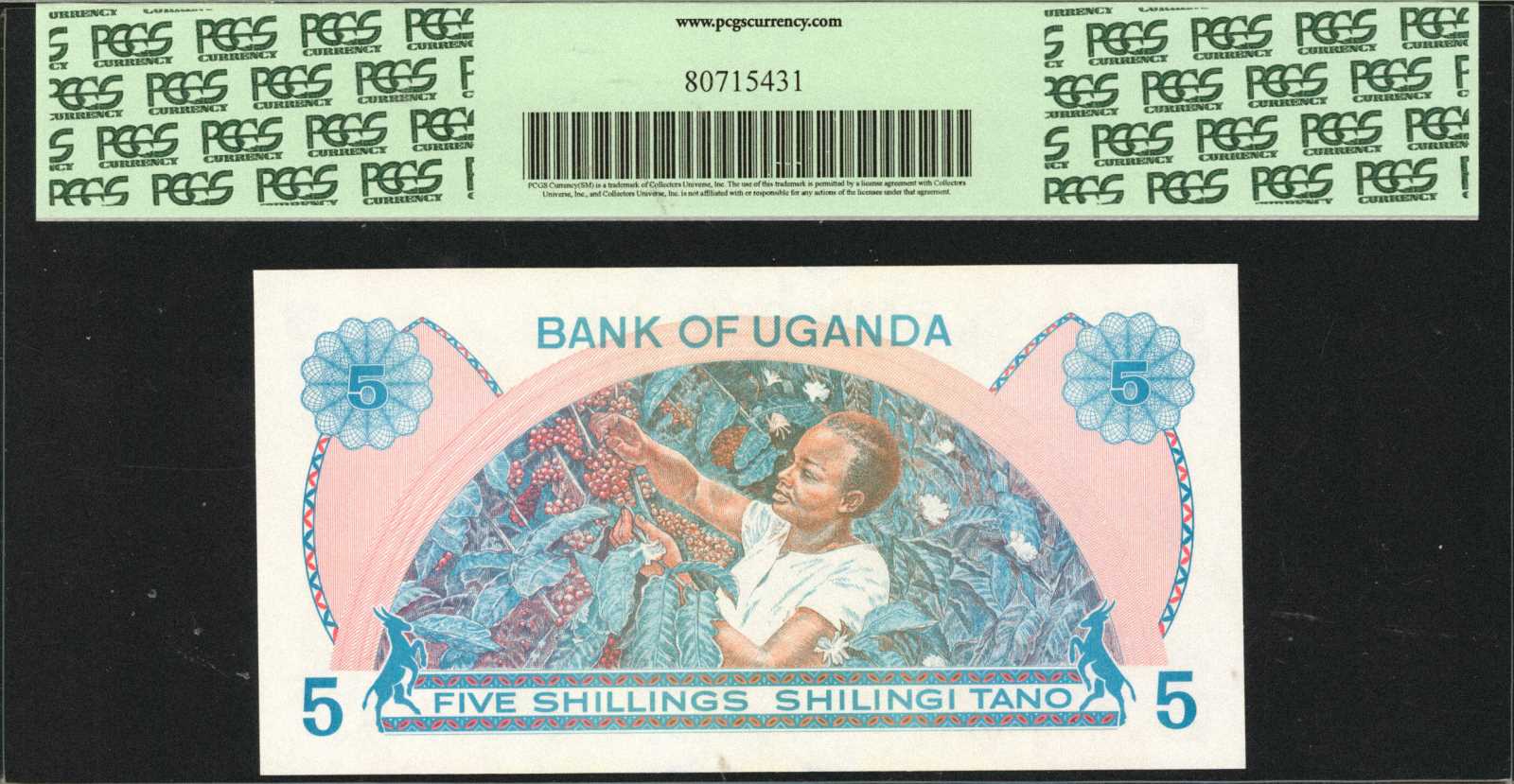 image for: Uganda  5 shillings(B105az)