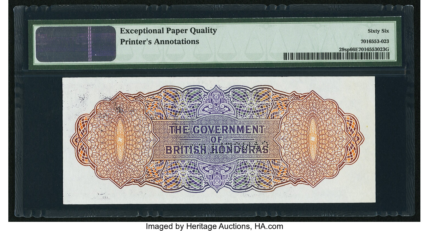 image for: British Honduras  2 dollars (B128a)