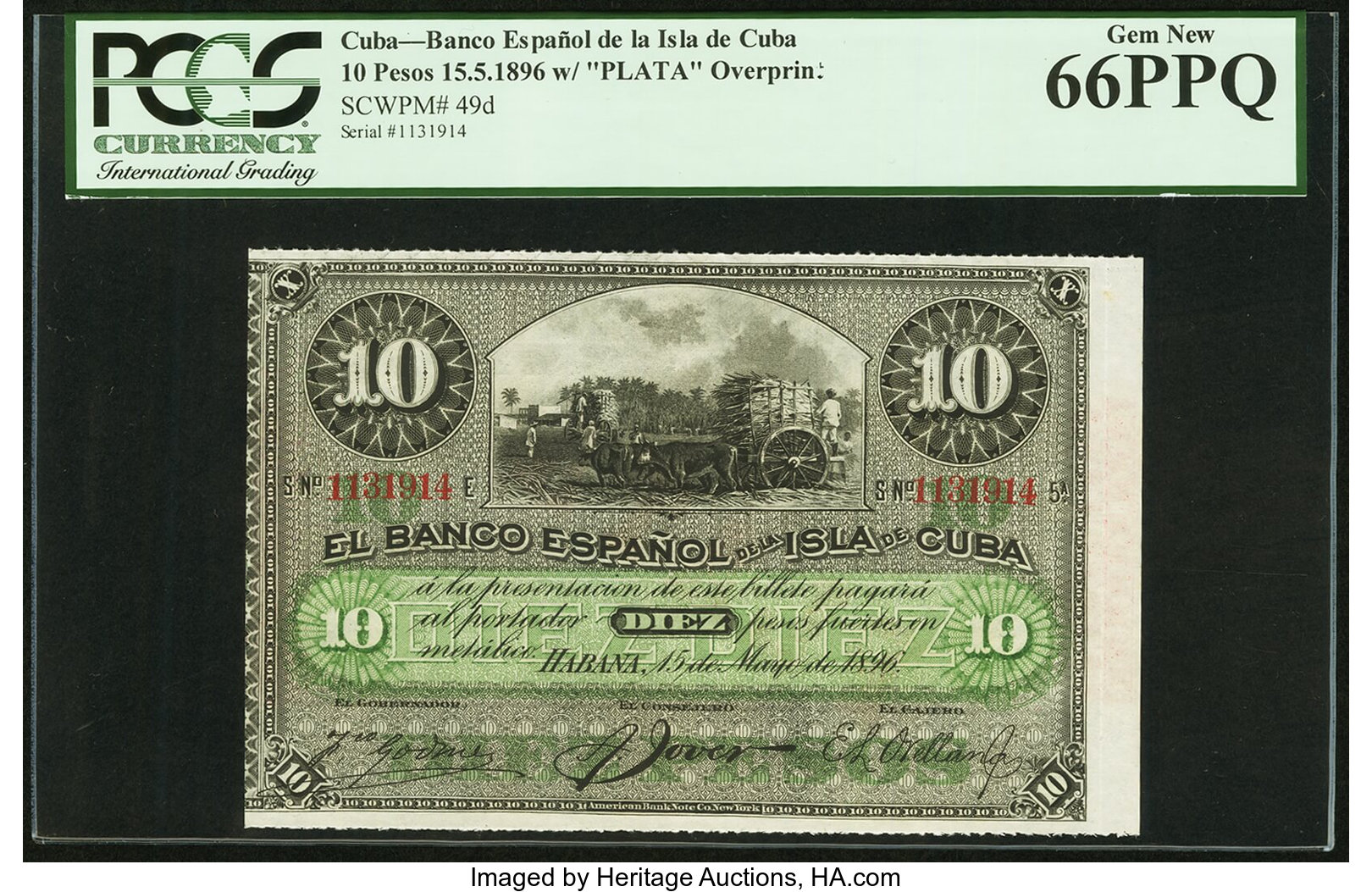 image for: Cuba  10 pesos fuertes (B307d)