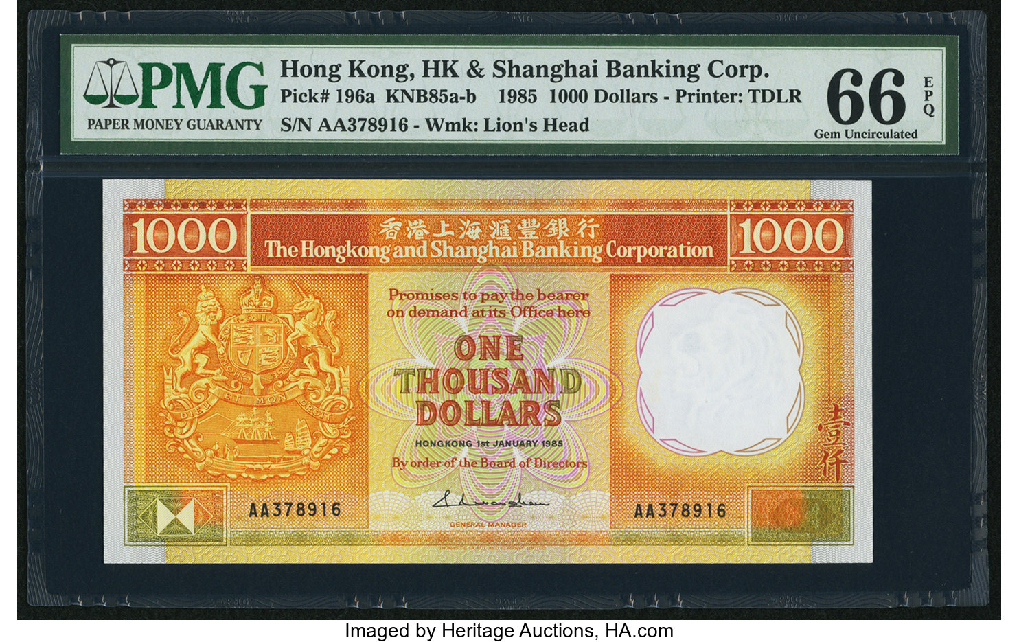 image for: Hong Kong  1,000 dollars (B679az)