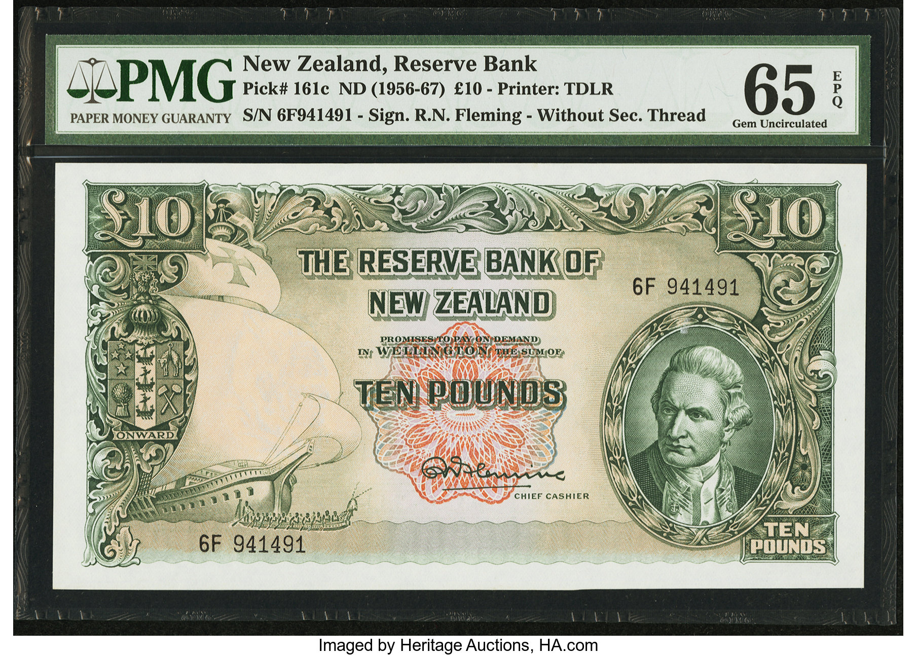 image for: New Zealand  10 pounds (B108as)