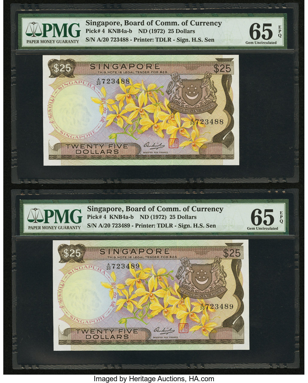 image for: Singapore  25 dollars (B104az)