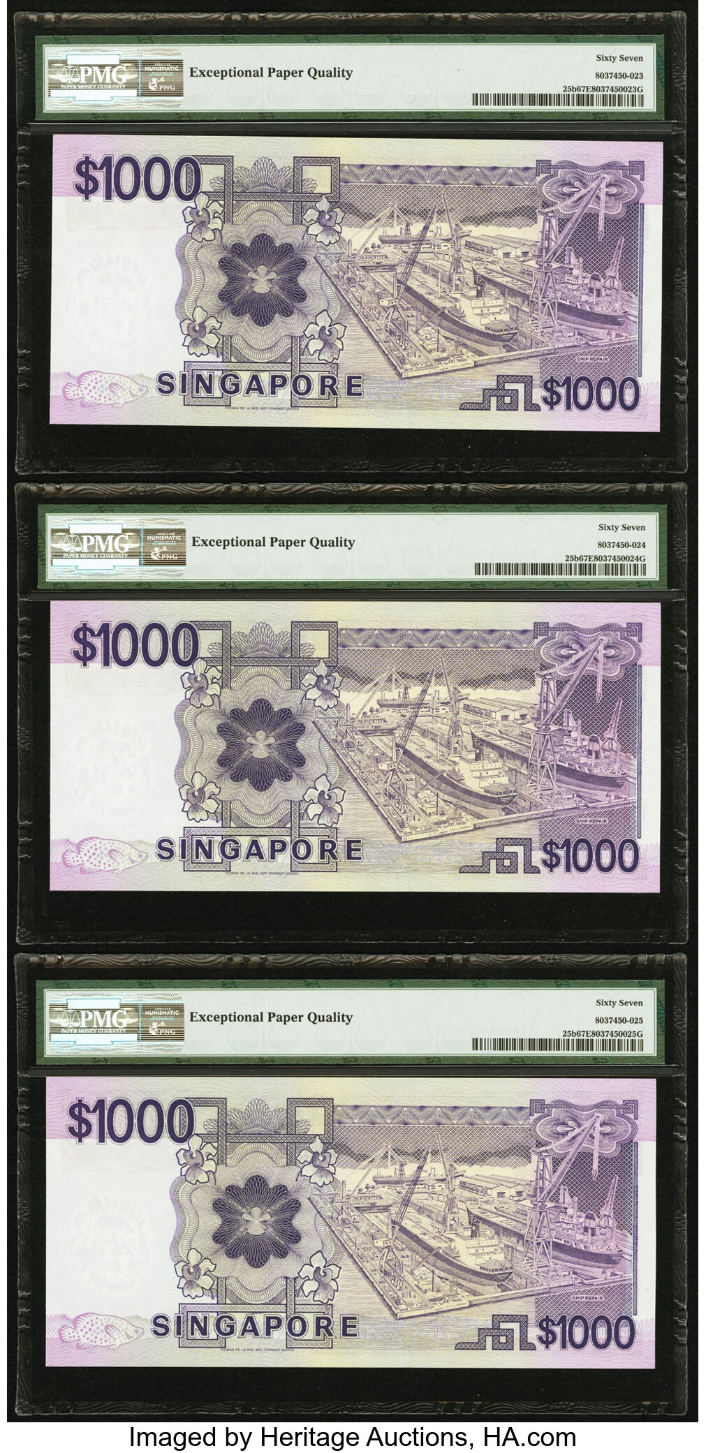 image for: Singapore  1,000 dollars (B126z)