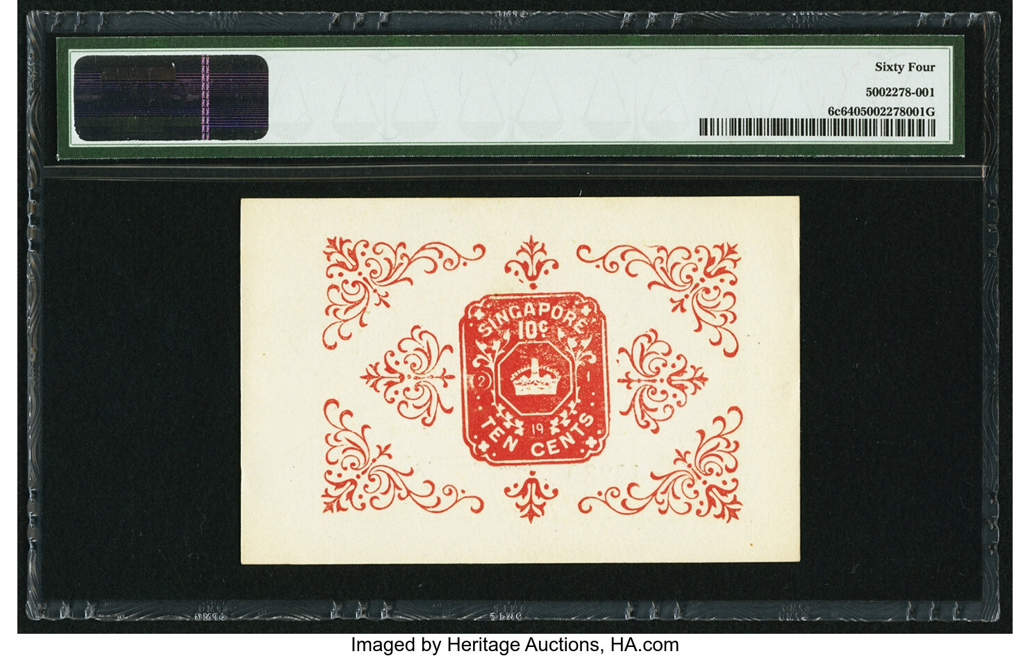 image for: Straits Settlements  10 cents(B115c)