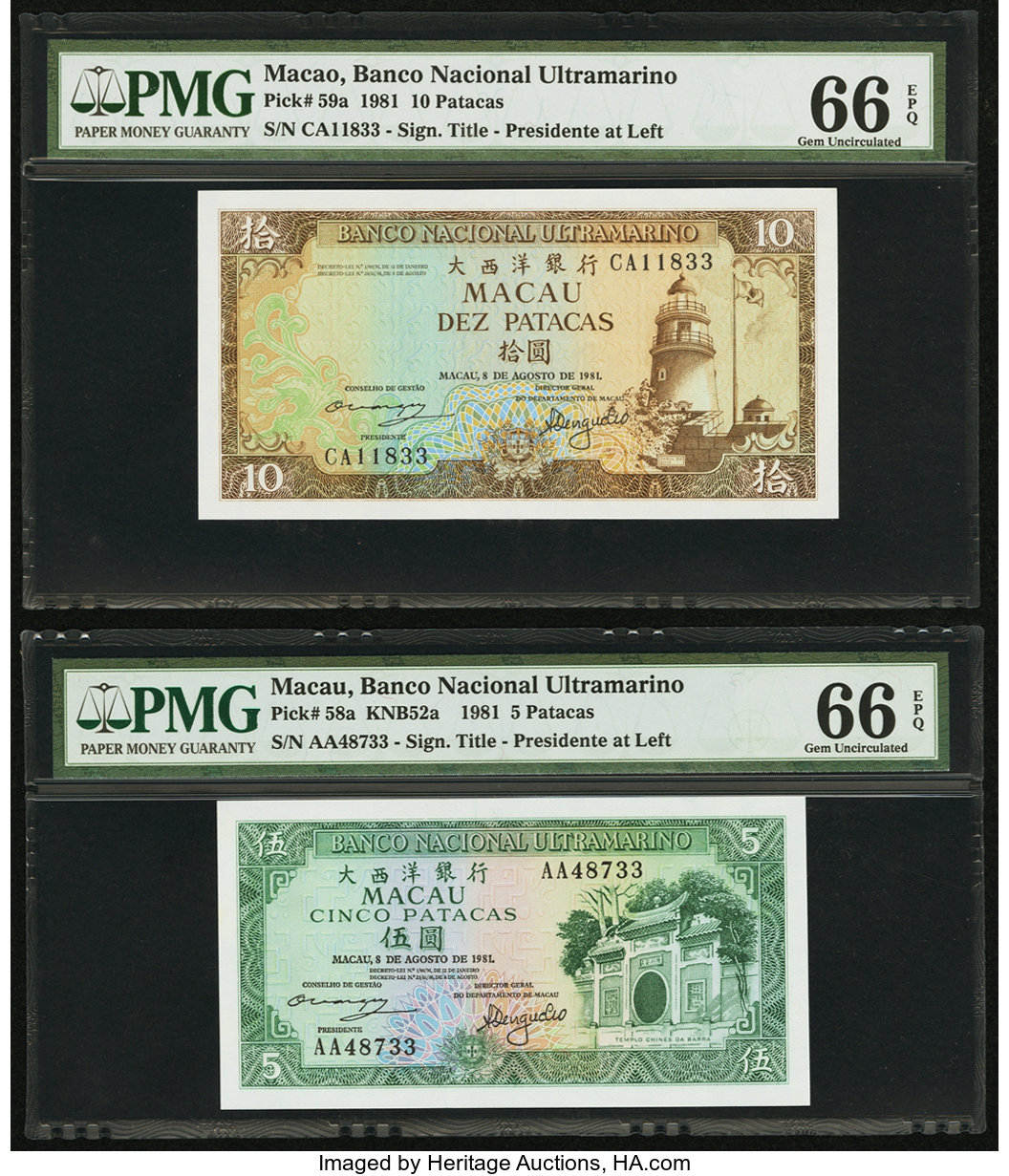 image for: Macau  10 patacas (B056lp)