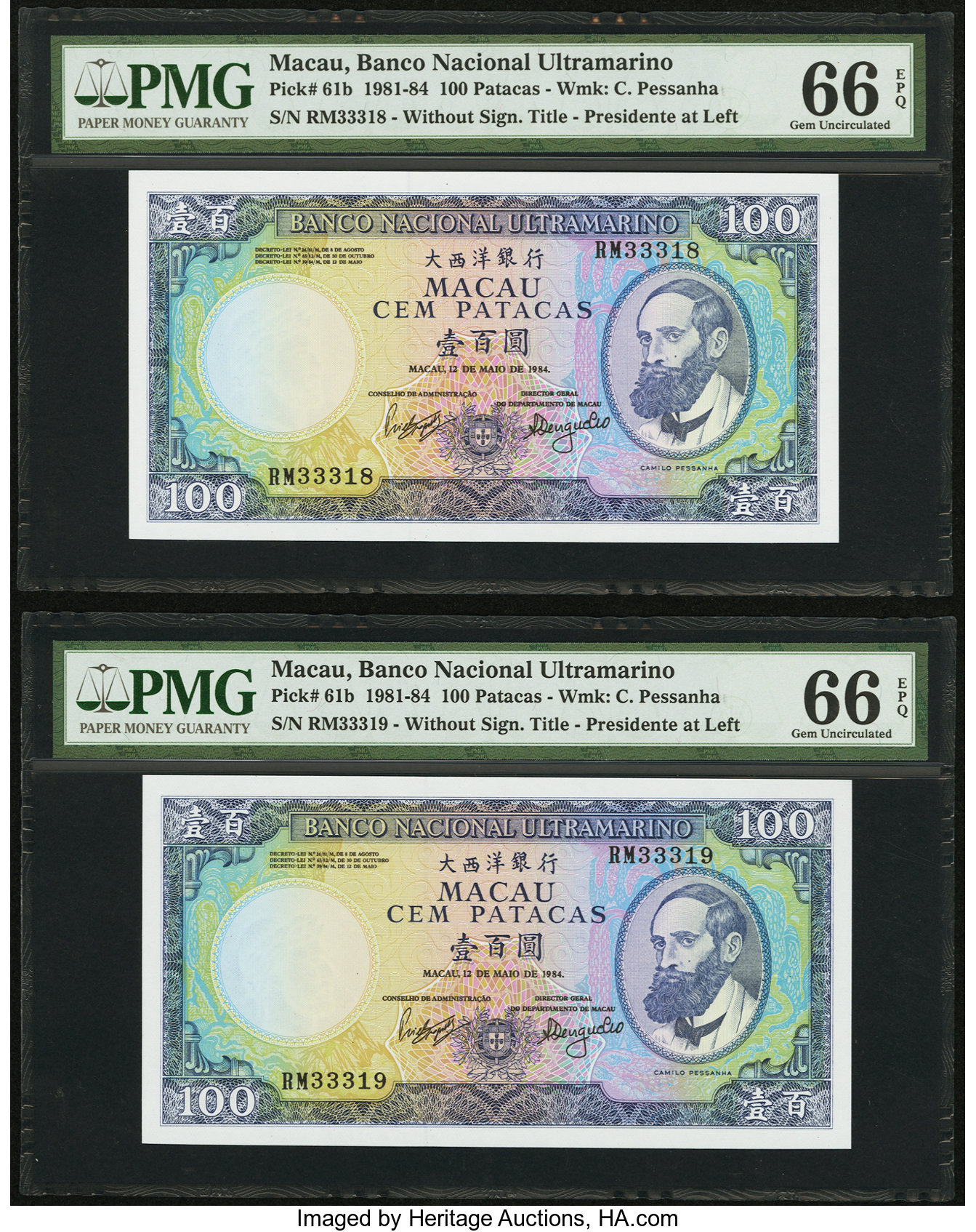 image for: Macau  100 patacas (B058d)