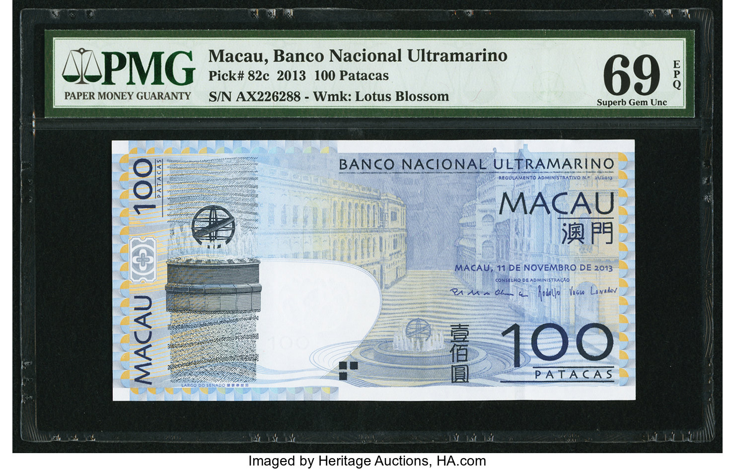 image for: Macau  100 patacas (B071d)