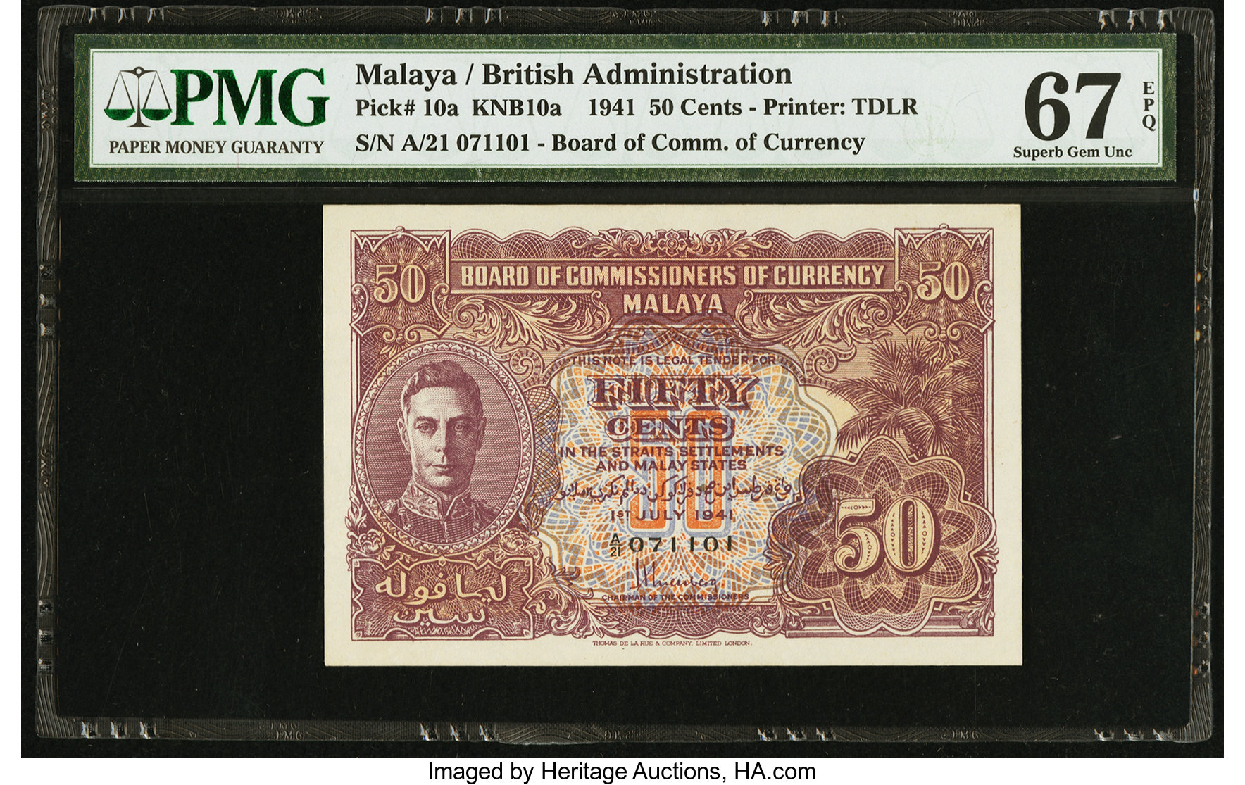 image for: Malaya  50 cents(B111d)