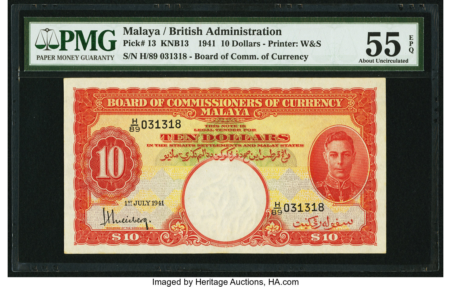 image for: Malaya  10 dollars(B114a)