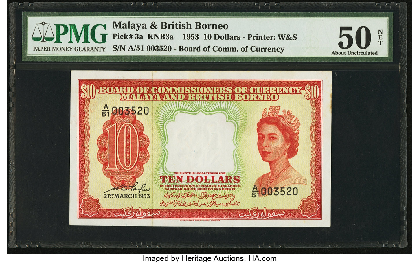 image for: Malaya and British Borneo  10 dollars(B103a)