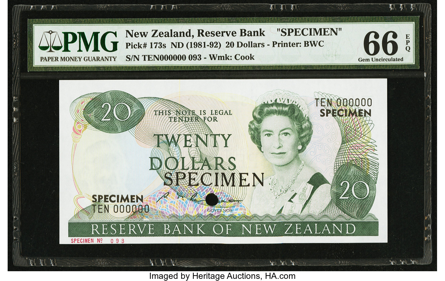 image for: New Zealand  20 dollars (B120az)