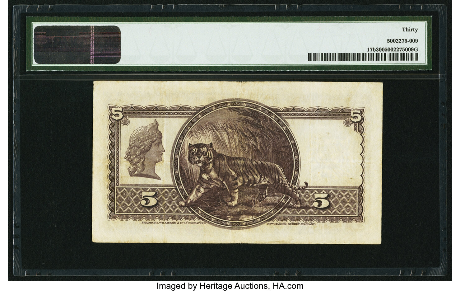 image for: Straits Settlements  5 dollars(B122cs)