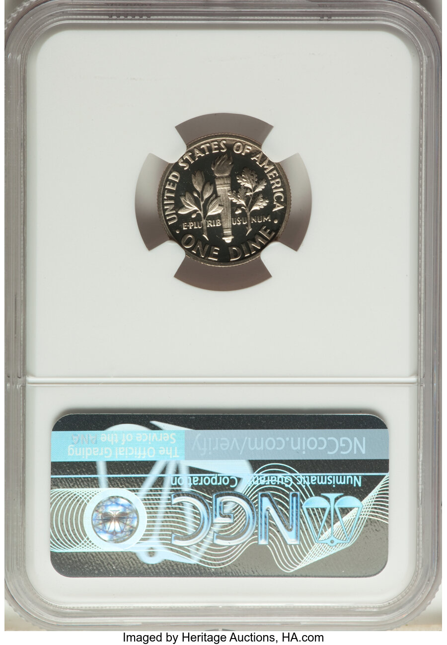image for: 1969-S 10C PR69 Ultra Cameo NGC. NGC Census: (122/0). PCGS Population: (241/0). PR69. ...